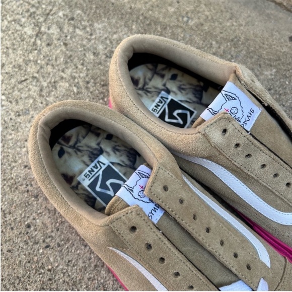 VANS SYNDICATE OLD SKOOL PRO GOLF WANG Tyler the Creator-PINK/WHEAT Size 8.5 NWT - Picture 7 of 14